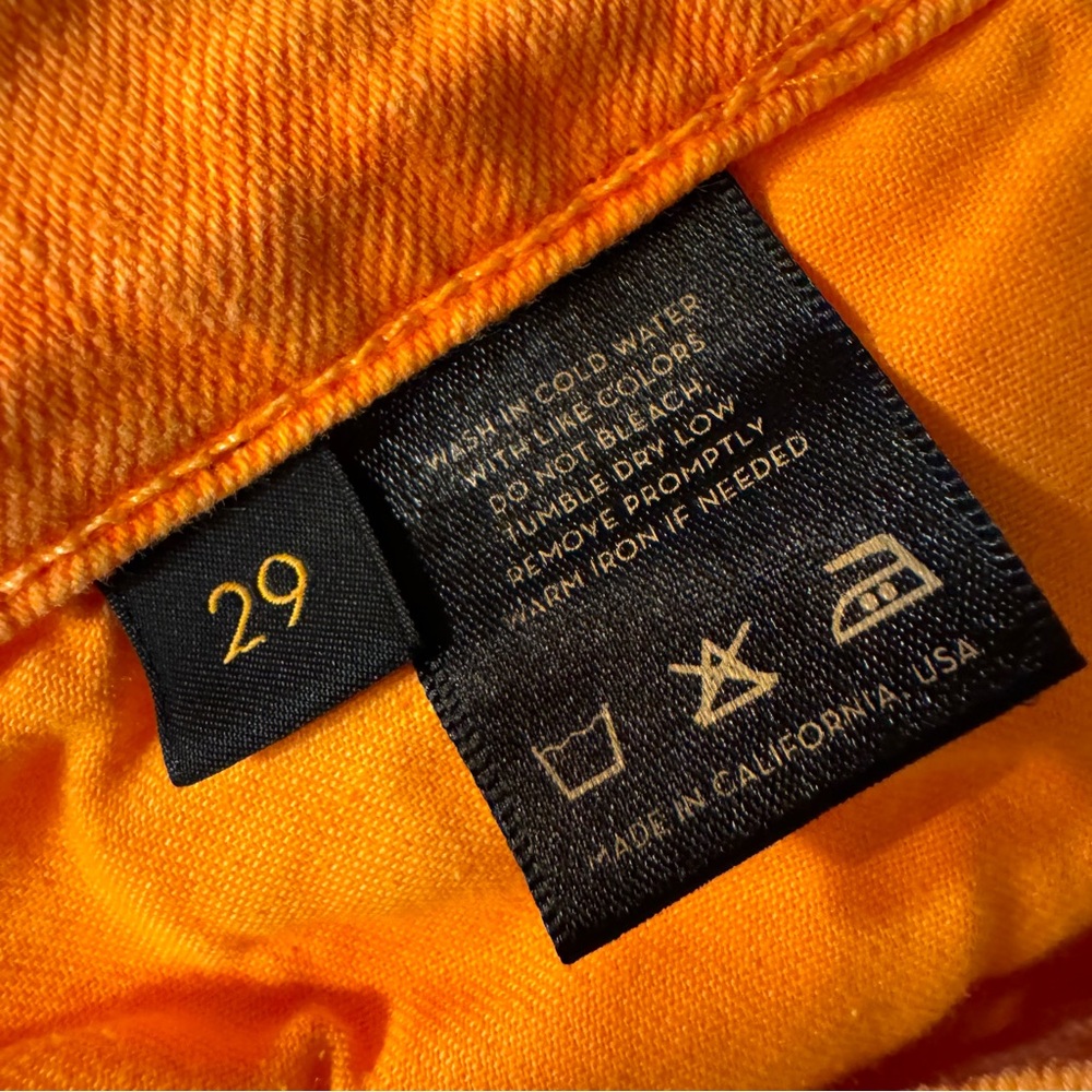Rare Neon Orange Martini Flare Mid-rise Jeans Women’s Size 29 - Picture 8 of 9